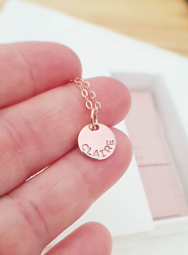 DAINTY ROSE GOLD PENDANT WITH INITIAL