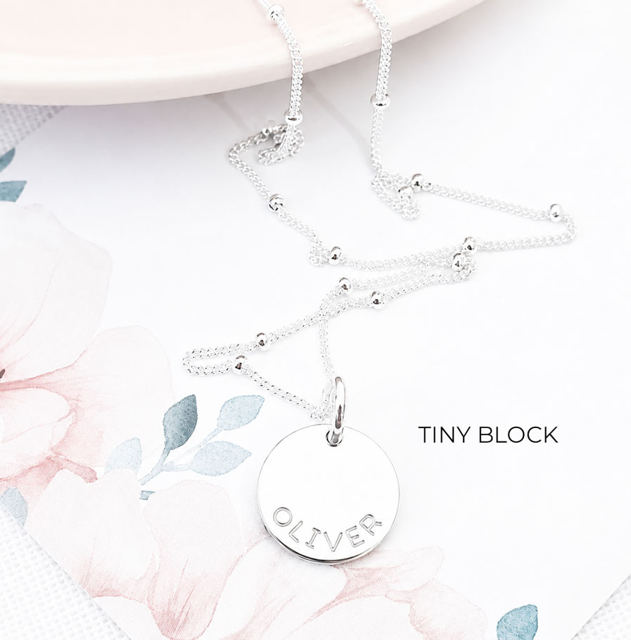 Silver Tiny Disc Necklace DISC NECKLACES Handmade custom jewellery