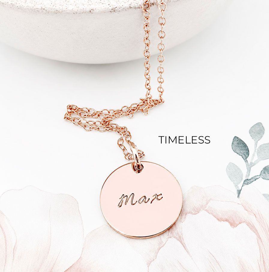 Rose Gold Mini Disc Necklace DISC NECKLACES mothers day gifts Australia