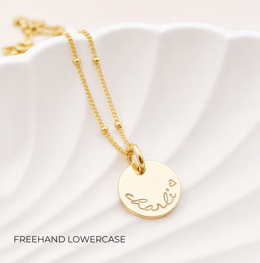 Gold Tiny Disc Necklace DISC NECKLACES keepsake jewelry for mum