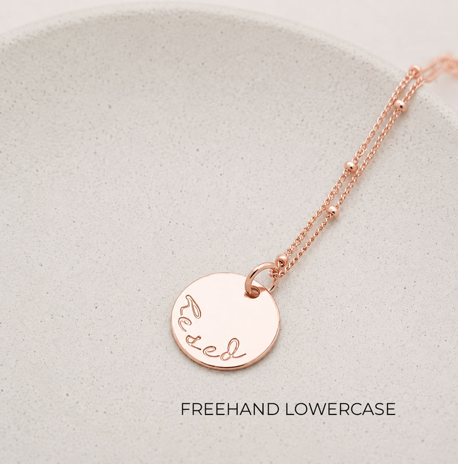 Rose Gold Tiny Disc Necklace DISC NECKLACES anniversary gift idea for her