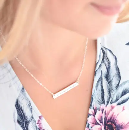 Silver Bar Necklace BAR NECKLACES