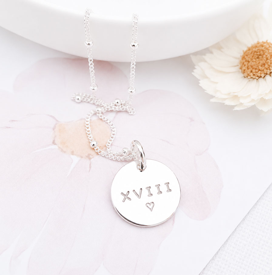 Silver Tiny Disc Necklace DISC NECKLACES Silver Tiny Disc Necklace DISC NECKLACES
