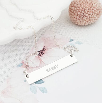 Silver Bar Necklace