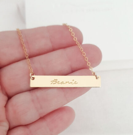 Gold Bar Necklace BAR NECKLACES