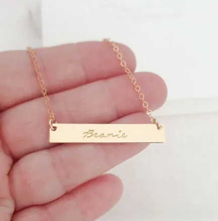 Gold Bar Necklace BAR NECKLACES