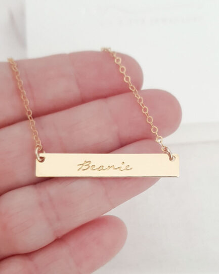 Gold Bar Necklace BAR NECKLACES
