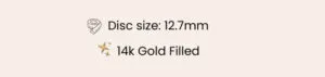 gold tiny disc