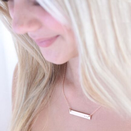 Rose Gold Bar Necklace BAR NECKLACES