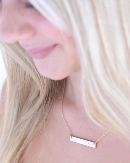 Rose Gold Bar Necklace BAR NECKLACES Rose Gold Bar Necklace BAR NECKLACES