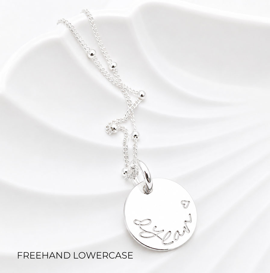 Silver Tiny Disc Necklace DISC NECKLACES necklace for mums and families