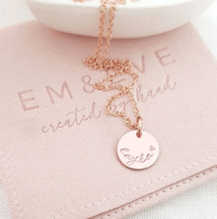 sentimental personalised jewellery