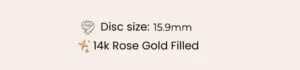 rose gold mini disc size
