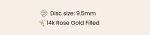 rose gold initial size