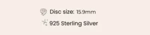 silver mini disc size