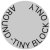 Silver Initial Disc Necklace - Around disc (Tiny Block only)