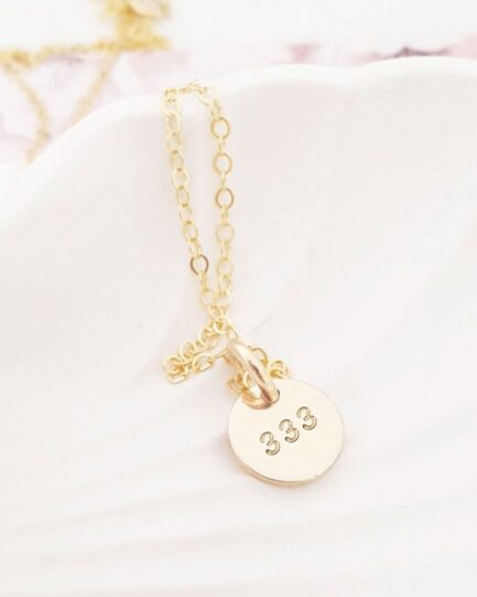 Gold Angel Number Necklace