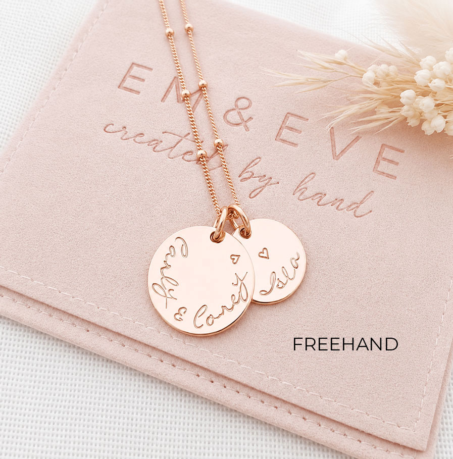Rose Gold Disc Set DISC NECKLACES memory jewellery rose gold