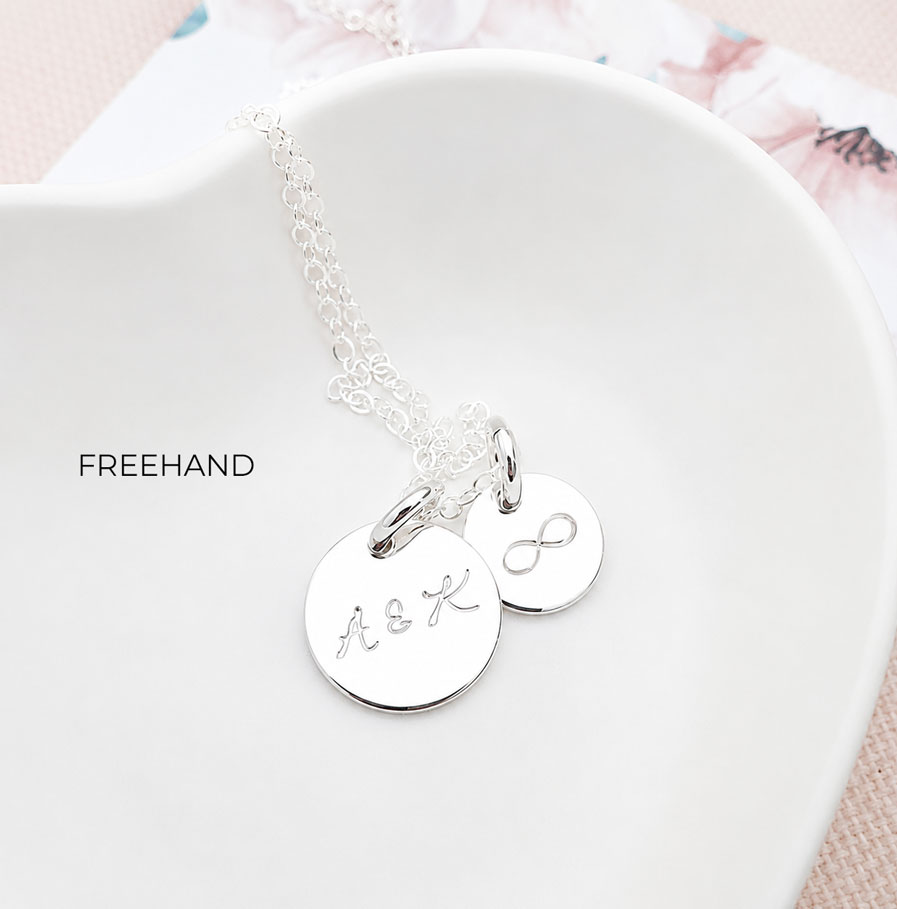 Silver Disc Set DISC NECKLACES INFINITY NECKLACE
