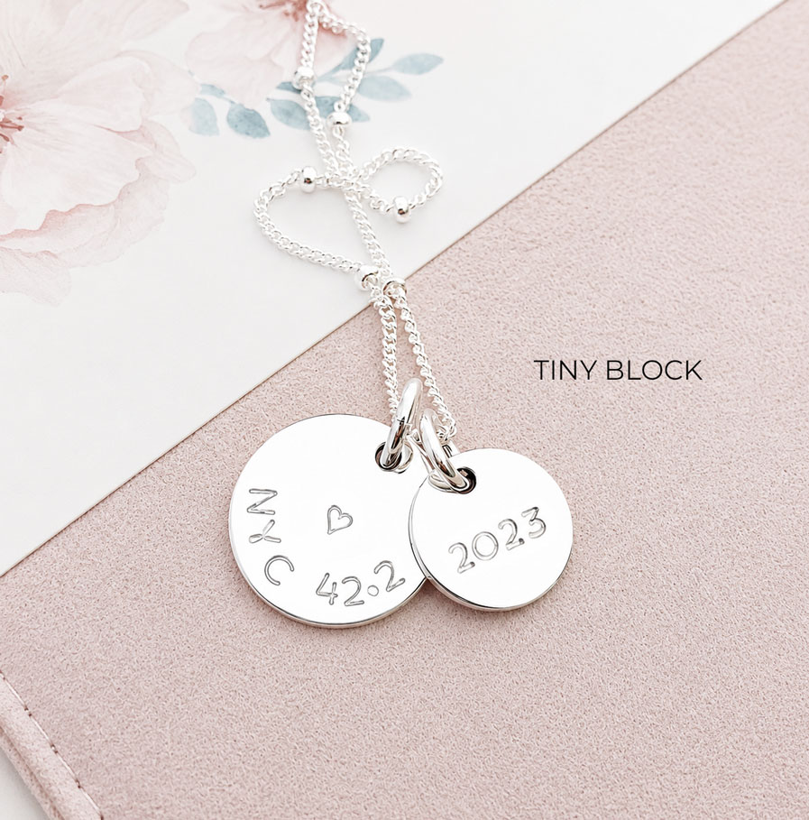 Silver Disc Set DISC NECKLACES MEMORY NECKLACE