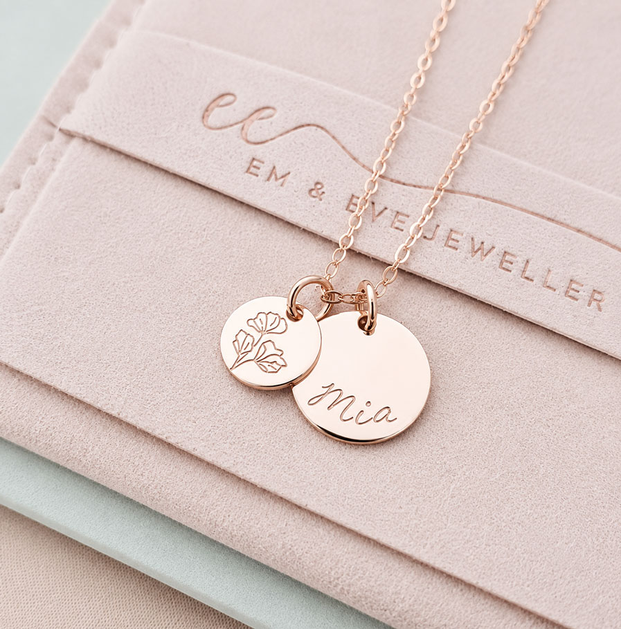 Rose Gold Disc Set DISC NECKLACES memory necklace