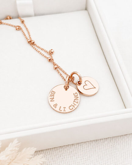 Rose Gold Symbol Set DISC NECKLACES mothers necklace rose gold