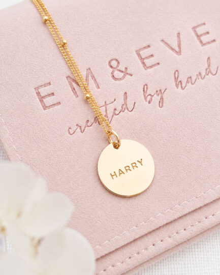 Gold Mini Disc Necklace