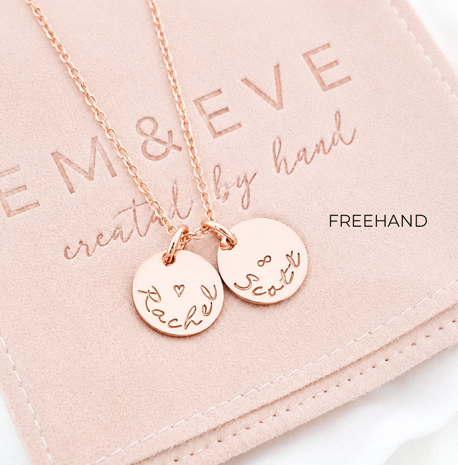 Rose Gold Tiny Disc Pair DISC NECKLACES ROSE GOLD TINY DISC PAIR