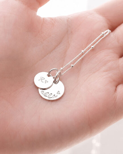 Silver Disc Set DISC NECKLACES custom necklace for mums