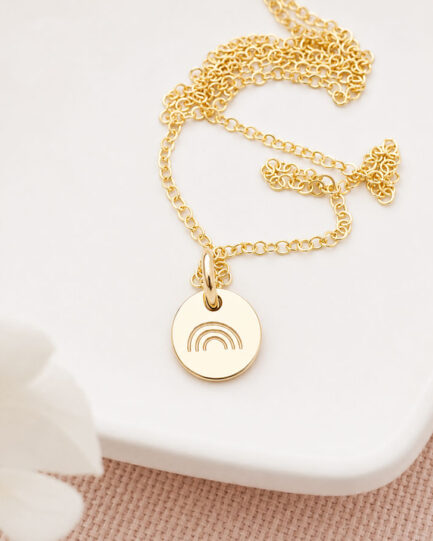 Gold Symbol Necklace DISC NECKLACES rainbow baby gift
