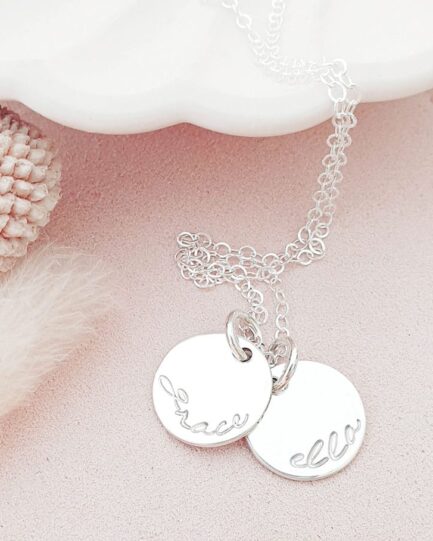 Silver Tiny Disc Pair