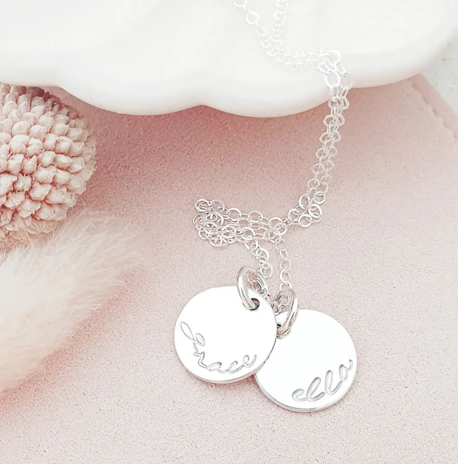 Silver Tiny Disc Pair