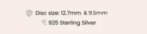 disc set size silver