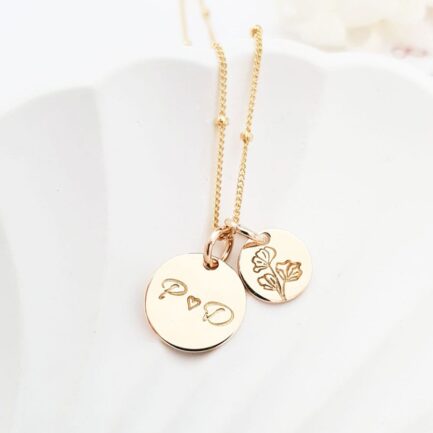 Gold Symbol Set DISC NECKLACES 18th birthday gift idea