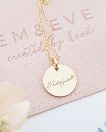 Gold Mini Disc Necklace
