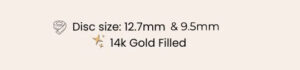 gold disc set size
