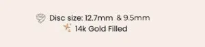 gold disc set size