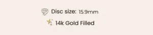 gold mini disc size