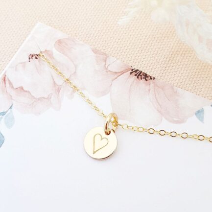 Gold Symbol Necklace DISC NECKLACES GOLD HEART PENDANT