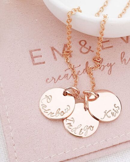 kids names personalised necklace