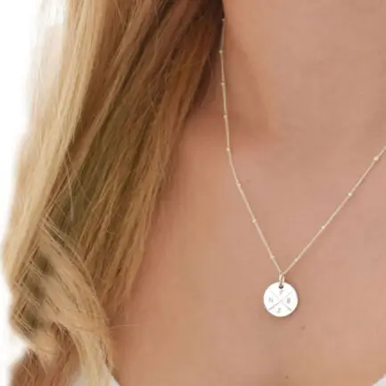 satellite chain family cross my heart necklace