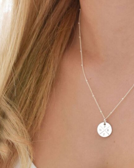 satellite chain family cross my heart necklace