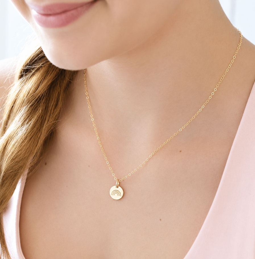 Gold Symbol Necklace DISC NECKLACES gold fill heart necklace