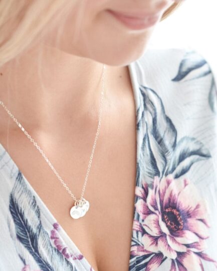 Silver Initial Disc Trio DISC NECKLACES