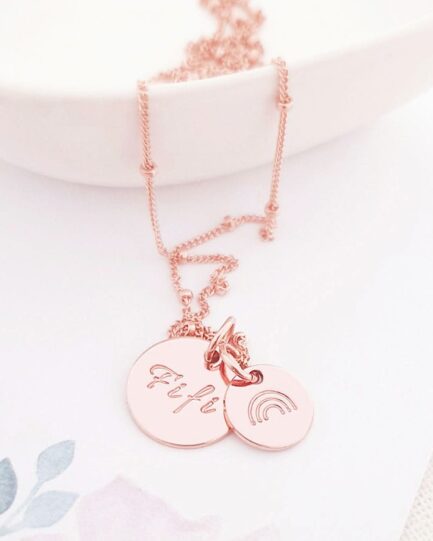 rainbow symbol necklace