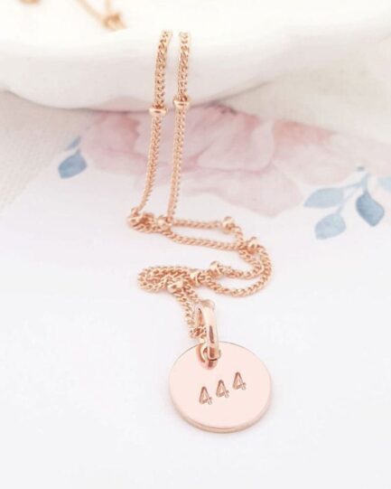 Rose Gold Angel Number Necklace ANGEL NUMBERS
