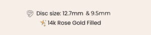 rose gold disc set size