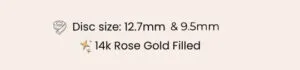 rose gold disc set size