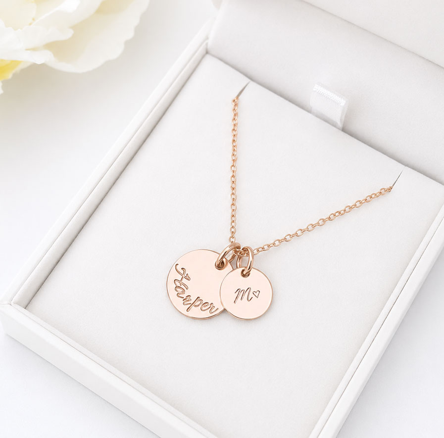 Rose Gold Disc Set DISC NECKLACES Rose Gold Disc Set DISC NECKLACES