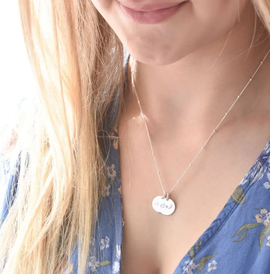 Silver Tiny Disc Pair DISC NECKLACES